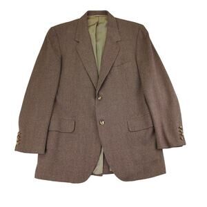 Vintage Oxxford Two Button Blazer Jacket Sport Coat Wool Tweed Men 42S Onwentsia